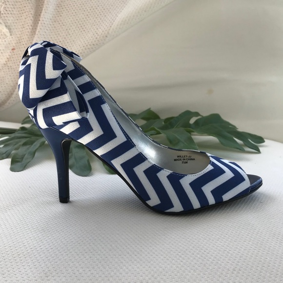 J.Renee Shoes - J Renee blue and white heels